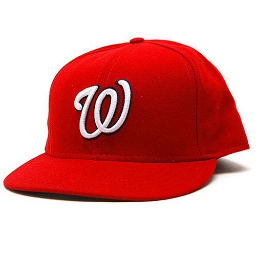 Washington Nationals NEW ERA Fitted Baseball Hat 100% Wool - Red (7)