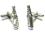 Silver Beer Bottle Cufflinks
