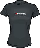 I Heart (Love) Stafford Women's Tee Shirt Large-Black Babydoll