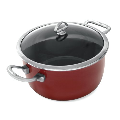 Chantal Copper Fusion 7-Quart Stew Pot, Chili Red