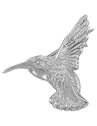 14K White Gold Hummingbird Brooch -- LIFETIME WARRANTY