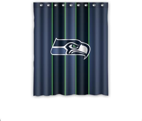 Generic Custom Seattle-Seahawk-Logo Design Window Curtains/drape/Panels/Treatment Polyester 52x63 Inches (One Piece)