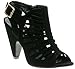 Top Moda Shoes PEN 3, Women Open Toe Strappy High Heel- Nubuck