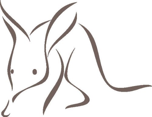 Imagen 1 de Etiqueta de la pared d248 oso hormiguero Naughty tribal loco 120x92 cm