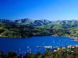 Akaroa Harbour, Banks Peninsula, Canterbury, New Zealand Photographic Poster Print by Paul Kennedy, 48x36