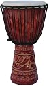 Cherry Deep-Carved African-Style Djembe Drum- 19"-20" Tall x 10" Head