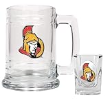 NHL Ottawa Senators Boilermaker Set - Primary Logo