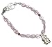  : ROSE QUARTZ LOVE BRACELET 7 1/2 DOUBLE HAPPINESS PENDANT