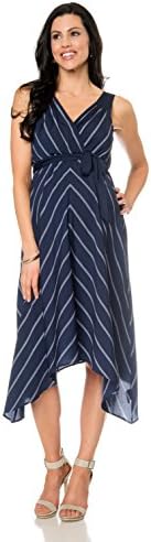 Motherhood Sleeveless Hanky Hem Maternity Dress