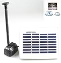 2 Watts Solar Submersible Pump Water Fountain Pond+ NOZZLES + Light Kit with Battery Pack