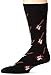 K. Bell Socks Men's Electric Guitars Crew Socks, Black, 10-13