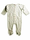 Little Mish Baby - Newborn Baby Girls Footed Coverall, Cream, Pink