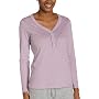 Nautica Women's Long Sleeve Henley Knit Tee