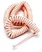 Telephone Cord Handset Curly - Phone Color Ladies Pink 15ft - Works on virtually All Trimline Phones and Princess Telephones - Landline Telephone Accessory iSoHo Phones