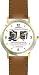 Habit 3 - Big Rocks Go First (Spanish Text) - DELUXE TWO-TONE WATCH from THE 7 HABITS - WATCH COLLECTION BY WATCHBUDDY&reg; - Arabic Numbers - Brown Leather Strap-Size-Women's Size-Small