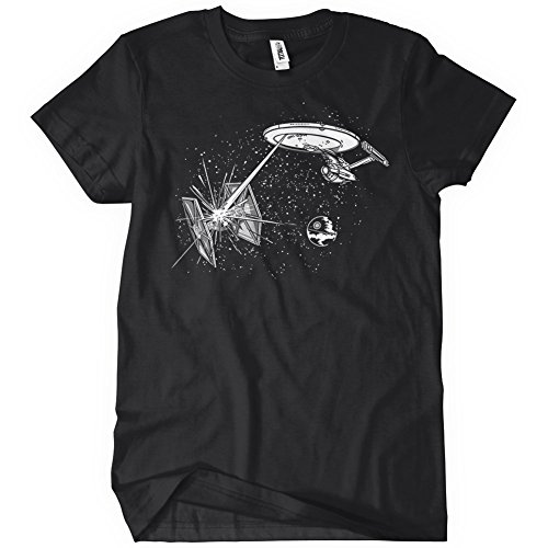 Trek Wars Mens Funny T-Shirt Tee Star Sci Fi Tie Enterprise Death Black Star