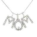 Sterling Silver Diamond "MOM" Moveable Charms (.10 cttw)