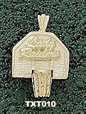 Texas Tech Univ Lady Raiders Backboard Charm/Pendant -14K/10K, Stainless Steel or Gold Plated