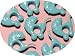 Baby Buggy Carriage Blue Eyelets 1/8