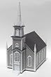 HO KIT 19th Century American Church