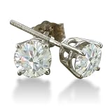 1ct tw Diamond Stud Earrings set in Platinum
