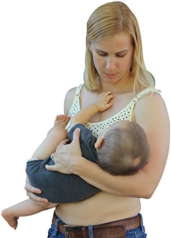 Tootsie Mama Women's Hands-Free Universal Breast Pump Bra Medium Yellow with Black Dots - Perfect For Working New Moms, Discreet and Extremely Comfortable - 100% Satisfaction Guaranteed!