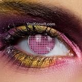 Colour Vision Pink Mesh Contact Lenses (Pair)