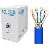 Sewell Direct SW-29776-250 SolidRun Cat6 Bulk Cable, UTP, CM, 23 AWG, High Copper Content CCA, Blue PVC Jacket, 250 ft.