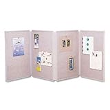 Quartet 773630 Quartet Tabletop Display Presentation Board, Fabric, 72 x 30, Gray