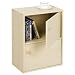 FURINNO 2 Tier Bookcase Shelf with Door w/Round Handle, 11201SBE