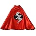 One Red Satin Superhero Lightning Bolt Cape