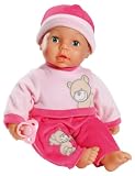 Bayer Design 93818 - Babypuppe Little Smile Baby mit 9 Babylauten und 1 Kinderlied 38 cm pink