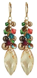 Navette Fern Cluster Earrings