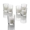 Set of 12 Votive Candle Holder Clear Glass