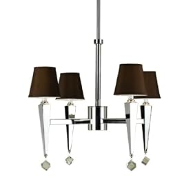 AF Lighting 6687-4H Candice Olson Margo 4 x 60-Watt Light Candle Base Chandelier, Chrome... by AF Lighting