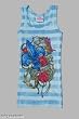 Ankh Royalty Blue Striped Crystalled Roses Butterfly Fleur-de-Lis Royalty Tank Top