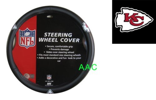 Official NFL License Steering Wheel Cover - Kansas City Chiefs