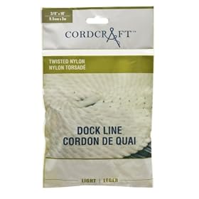 Cordcraft Dockline Nylon Twist (3 8X10, White) by