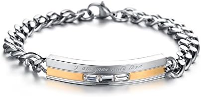 Old Rubin Stainless Steel Rose Gold Cuban Curb Link Rope Chain Bracelet Bangle for Men/Women