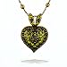 Amaro Necklace - Heart Amulet in Bronze, Olive and Black Tones #01854 AMK ONK