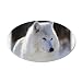 38.5x24.5O Wall Vinyl Sticker Arctic White Wolf