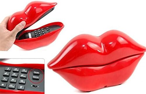 Novelty Red Lips Kiss Retro Sexy Corded Kitsch Telephone Home Phone Decoration Great Gift