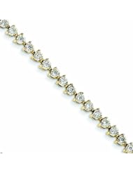 Genuine 14K Yellow Gold Diamond Bracelet 8 Grams Of Gold 100% Satisfaction Guaranteed.