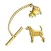 Creative Pewter Designs Beagle Hound Dog 22k Gold Plated Tie Tack, Tie Pin, Jewelry, DG322TT