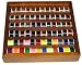 ASSORTED FLY TYING TINSEL,WIRE,THREAD 72 PC WOODEN CASE
