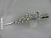 Elegant 13cm long Silver effect Concord Clip Beak clip hair slide with Clear diamonte peacock decoration .Useful hair accessory.