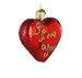 Old World Christmas Ornaments I Love You Heart Glass Blown Ornaments for Christmas Tree