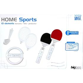 Kit de 10 accessoires 'Home Sport' pour la console Wii (compatible Wii Motion Plus)