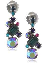 Sorrelli "Northern Lights" Multi-Cut Crystal Silver-Tone Post Drop Earrings