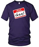 Hello, My Name is Gael Fine Jersey T-Shirt, Eggplant, L